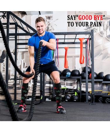 Aidexnba Compression Socks for Women & Men (8 pairs)- Best Support for Medical Nurses Running Hiking Recovery cycling 004 Black/Black/Multi/Navy/Black/Black/Black/Red Large-X-Large - Buy Online on GoSupps.com