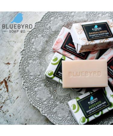 Bluebyrd Soap Co. Grapefruit Natural Shampoo Bar | Eco-Friendly Solid Hair Wash for All Hair Types | Vegan & Plastic-Free | 4.2oz - Buy Online on GoSupps.com