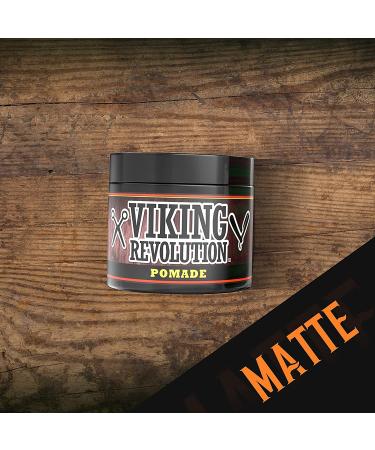 Viking Revolution Hair Pomade for Men - Medium Hold Matte Finish 4oz - New Formula, Water Based & Easy to Wash Out - Buy Online on GoSupps.com