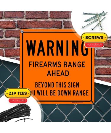 Firearm Shooting Range Sign 12x12 - Fade-Resistant Aluminum - Indoor/Outdoor Use - USA Made - Buy Online on GoSupps.com