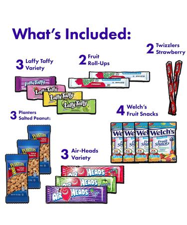 45 Count Snack Box Care Package - Ultimate Variety Pack for Office, Schools & Family - Bulk Bars, Cookies, Chips, Candy & Treats - Perfect Gift Basket for College Students and Military Personnel - Buy Online on GoSupps.com