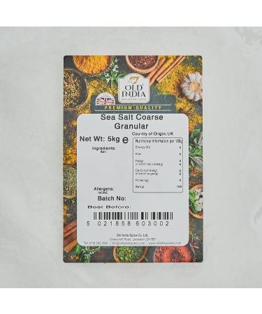 Old India Sea Salt Coarse Granular 5kg - Premium Quality Salt for Cooking and Seasoning - Buy Online on GoSupps.com