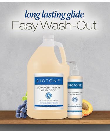 BIOTONE Advanced Therapy Massage Gel 128 Fl Oz - Smooth Silky Glide, Nut-Oil Free, Hypoallergenic - Ideal Workability - Buy Online on GoSupps.com