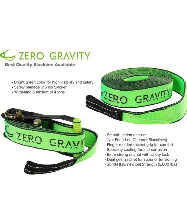 Zero Gravity Slacklines Slackline Kit with Upgraded Ratchet & Tree Protectors - Great Set for Kids | Industry-Leading Carry Bag & Smooth Operation - Buy Online on GoSupps.com