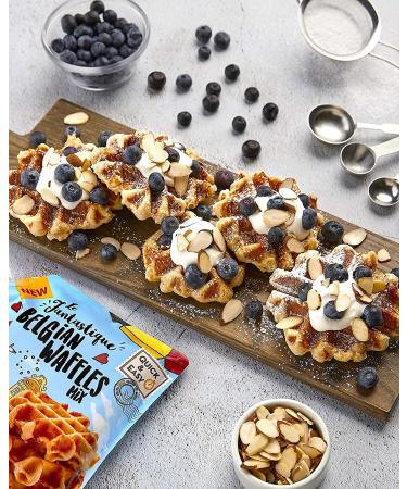 Le Fantastique Belgian Waffle Mix With Sugar Pearl. By FarinâUP  Non-GMO  just add milk & butter - 21.16 oz  Makes 16 Waffles - Buy Online on GoSupps.com