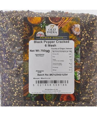 Old India Black Pepper Cracked 6 Mesh 750g - Premium Quality Seasoning (Pack of 1) - Buy Online on GoSupps.com