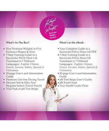 Nurse Hatty Kegel Exercise Weight System – 5 Progressive Weights for XS-XL | Pelvic Floor & Bladder Control | eBook Included | Pearl Pink Rose Violet Royal Purple - Buy Online on GoSupps.com