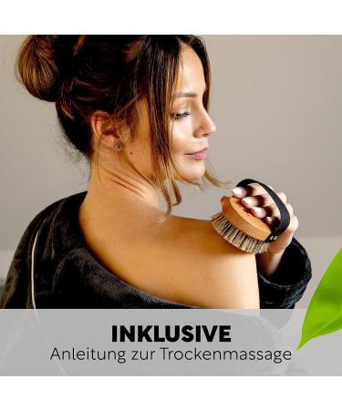 Quoala Sustainable Body Brush - Eco-Friendly Wood & Natural Pig Bristles for Wet & Dry Use | 100% German Made Back Brush - Buy Online on GoSupps.com