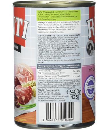 Buy RINTI Kennerfleisch Veal 24 x 400g - Premium Quality Dog Food for International Shipping - Buy Online on GoSupps.com