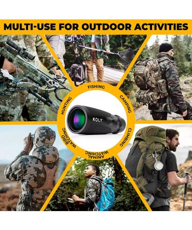 Koly BAK-4 Prism 10X25 Monocular | Compact Weather Resistant Scope for Bird Watching, Hiking, Hunting, Archery | 10X Magnification | Black - Buy Online on GoSupps.com