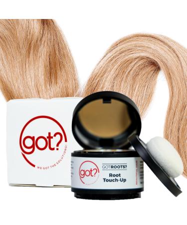 Got? Roots - Root Touch Up Hair Color Brow Filler & Hairline Powder for Sandy Blonde Hair - Temporary Thinning & Gray Hair Cover Up - Pigment Infused Binding Root Touch Up Powder - 0.14 OZ Tub