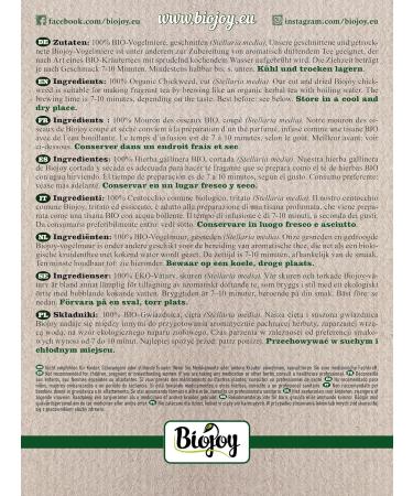  Biojoy Biojoy Organic Chickweed (100g) dried and cut for tea infusion pure and additive-free (Stelaria media) - Buy Online on GoSupps.com