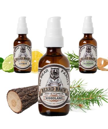 Natural Beard Oil for Men Scented Beard Moisturiser Oil Contains Hydrating Jojoba + Argan Oil Nourishing Mens Beard Softener for Healthier Hair Growth (Woodland 60ml) Woodland 60 ml (Pack of 1)