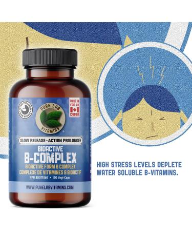 Pure Lab Vitamin | Slow Release Bioactive B Complex | 120 Capsules | Vitamin B-Complex Supplements | Metabolic Support Immune System | Vitamin B Pressure Complex | B Complex Vitamins for Men and Women - Buy Online on GoSupps.com