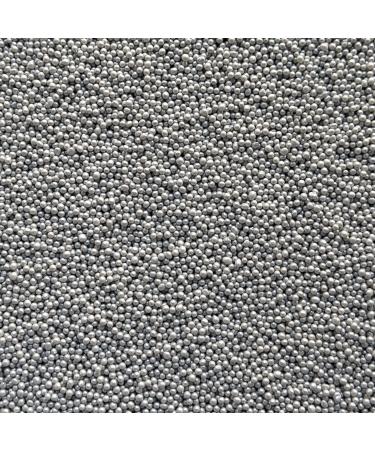 Silver Sprinkles - 100g of Silver Glimmer Cake Sprinkles Toppers Decorations 100s 1000s Mini Balls Nonpareils Christmas