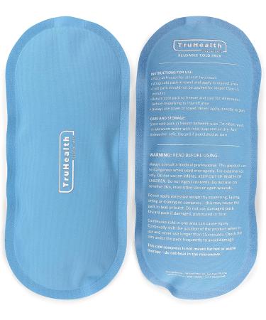 TruHealth Gel Ice Packs (2 Pack) - Large 5x10 inch for Pain Relief | Reusable Cold Compress Therapy for Back, Knee & Body | Stay Frozen & Soft | 9.5x4.5 Inch (Pack of 2) - Buy Online on GoSupps.com