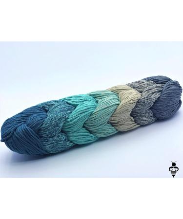 Organic Cotton Macrame Puzzle Cord 2mm x 219 Yards - 7 Colors - DIY Crafts, Knotting, Wedding Decor - Sky Blue - Buy Online on GoSupps.com