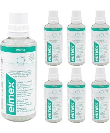 Elmex Sensitive Mouthwash 400 ml (Pack of 6) & Celexqua Toothbrush Cap 400 ml (Pack of 6) - Best for Sensitive Teeth & Oral Care | International Shipping - Buy Online on GoSupps.com