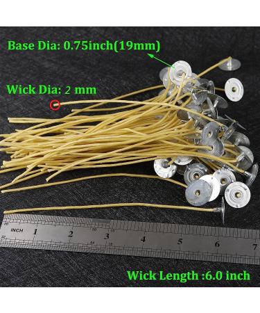 6 Inch Hemp Wick 100 Piece Set with Beeswax for Candle Making - Buy Online on GoSupps.com