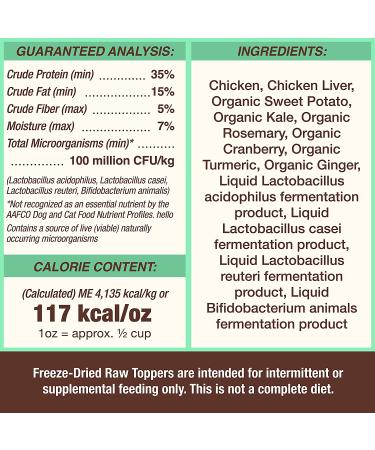 Primal Cupboard Cuts Freeze Dried Raw Dog Food Topper - Grain Free Meal Mixer - Chicken 3.5oz (1 Pack) - Buy Online on GoSupps.com