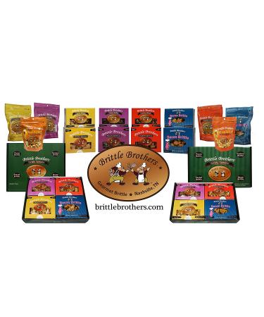Brittle Brothers Peanut Brittle - 16 oz. Box | 4x more Nuts | Corporate Christmas Gift Set | 1 Pound Pack | Cashew Pecan Bacon Chocolate Peanut - Buy Online on GoSupps.com