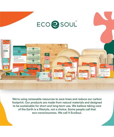 ECO SOUL 100% Compostable 16 Oz Palm Leaf Bowls 20-Pack - Biodegradable Eco-Friendly Disposable Dessert Bowls - Buy Online on GoSupps.com