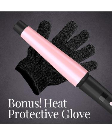 Remington CI9538 Pro 1-1.5" Pearl Ceramic Curling Wand | Digital Controls & 10 Heat Settings | Black/Pink - Shop Internationally - Buy Online on GoSupps.com