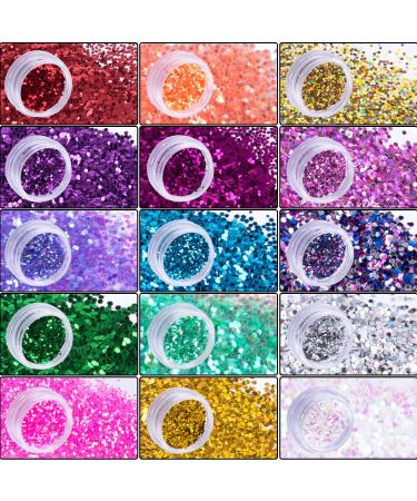 Duufin 15 Sets Face Jewels Stickers and Glitter Temporary Tattoos - Festive Mermaid Crystal Gems for Rave Party (15 Boxes Included) - Buy Online on GoSupps.com