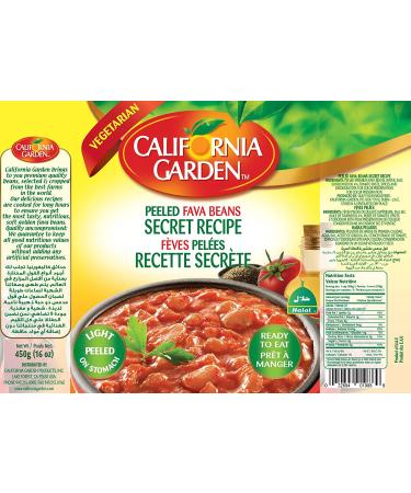 California Garden Peeled Fava Beans Secret Recipe 450g - Pack of 4 Cans - Buy Online on GoSupps.com