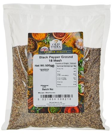 Old India Black Pepper Ground 18 Mesh 500g 500 g (Pack of 1) - Buy Online on GoSupps.com