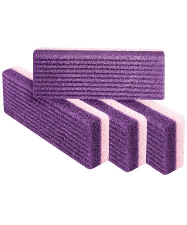 Love Natural Pumice Stone for Feet - Ultimate 2-in-1 Scrubber and Professional Exfoliating Rock for Feet Hands Body Care - Pumice Stone for Dead Skin & Callus Removal (Purple)