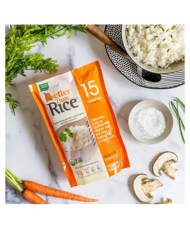 Organic Vegan Shirataki Rice - USDA Certified, Gluten-Free, Non-GMO, Keto & Diabetic Friendly, Zero Net Carbs, Paleo, Fully Cooked, Low Calorie - 14oz (Pack of 6) - Buy Online on GoSupps.com