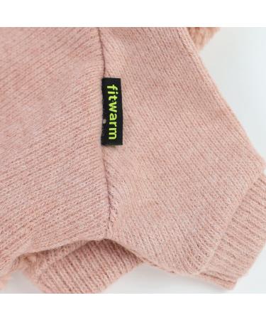 Fitwarm Pink Turtleneck Knitted Pet Jumpsuit for Small Dogs - Winter Outfits - Buy Online on GoSupps.com
