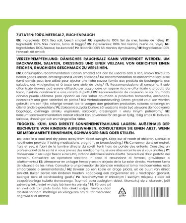  Alpi Nature Alpi Nature Danish Smoked Salt Granules 1-3 mm 400g Cold Smoked Beechwood Sea Salt Granules - Buy Online on GoSupps.com
