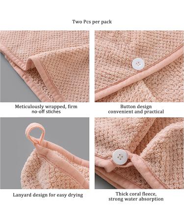 Sijan Home Microfiber Hair Dryer Towel | Super Absorbent & Fast Drying Hair Wrap Cap in Brown & Pink - Buy Online on GoSupps.com