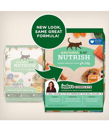 Rachael Ray Nutrish Indoor Complete Cat Food - Chicken, Lentils & Salmon 14lbs - Buy Online on GoSupps.com