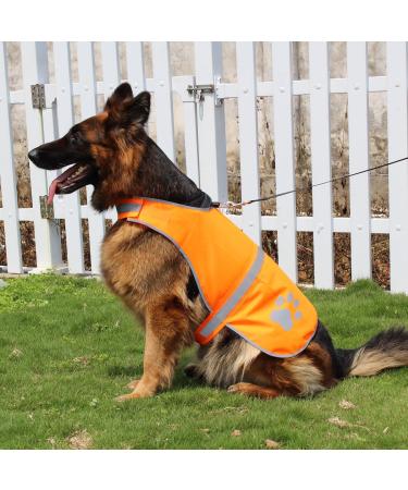 Hiado Dog Reflective Safety Vest - High Visibility Jacket for Walking, Running, Hiking - Protects Dogs from Cars and Hunting Accidents - Orange XL - Buy Online on GoSupps.com
