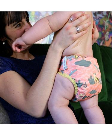 Close Parent Pink Cheetah Waterproof Nappy Cover | Adjustable Popper Design | Eco-Friendly for Newborn to Toddler - Buy Online on GoSupps.com