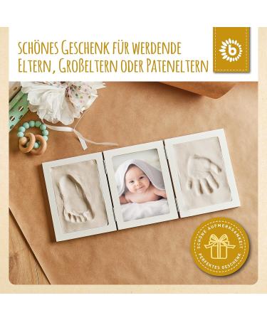 Bieco Baby Hand & Foot Impression Set - Complete 3D Printing Kit with Wooden Frame for Memories - Perfect Baby Keepsake Gift - Buy Online on GoSupps.com