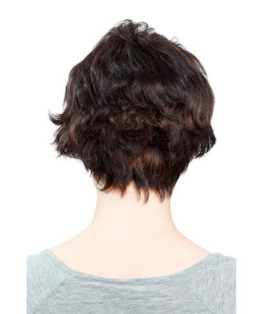 Short Human Hair Wig with Side Parting | Dark Brown with Red Highlights - DW411HH-2H130 | Shop Now! - Buy Online on GoSupps.com