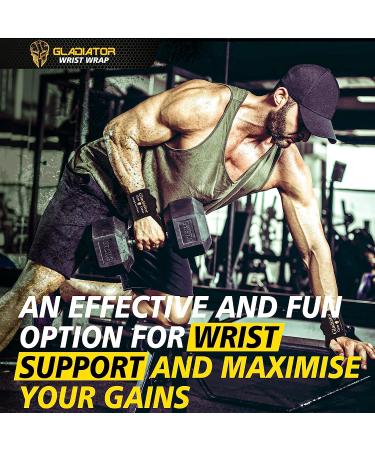 Gladiator 18 American Flag Wrist Wraps for Weightlifting - Unisex 18-Inch Lifting Straps - Buy Online on GoSupps.com