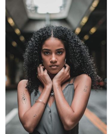 Tatsy Temporary Tattoo Set: Original Urban Design for Men and Women - Minimalistic, Waterproof, Cover Up with Stars, Anchor, Heart & Hands - Buy Online on GoSupps.com