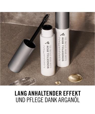  Manhattan MANHATTAN Wonder'Full Brow Argan Oil Clear Eyebrow Gel - Lasting Formula & Fixes - 5ml - Buy Online on GoSupps.com