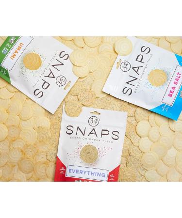 34 Degrees Crisps Variety Pack - Sea Salt, Everything, Umami | Thin, Light, Crunchy & Gluten-Free Chickpea Snack - 3 Pack (3.2 oz each) - Buy Online on GoSupps.com