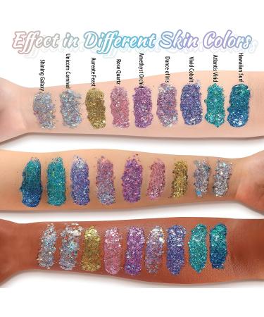 Boko 1.76oz Gold Body Glitter Gel - Chunky Liquid Mermaid Sequins for Face, Hair & Body Makeup - Perfect for Festivals & Raves - Buy Online on GoSupps.com