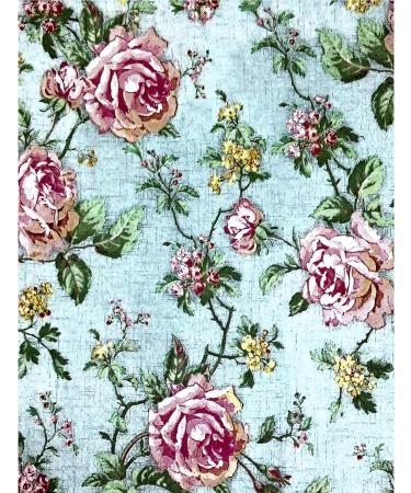 Vintage Flower Theme Mulberry Rice Paper 8x10.5 inch - 6 Different Printed Images for Decoupage Crafts and Mixed Media Art - Buy Online on GoSupps.com