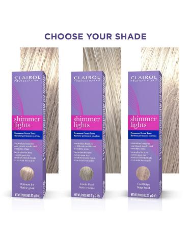 Clairol Shimmer Lights Permanent Cream Toner for Cool Blonde Hair - Less Breakage & Platinum Ice Shine - Buy Online on GoSupps.com