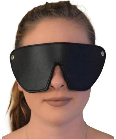 Genuine Leather Fleece-Lined Eye Mask - Luxurious Blindfold for Ultimate Comfort - Buy Online on GoSupps.com
