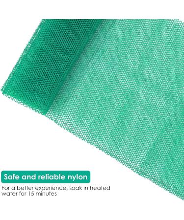 Sibba African Net Long Bath Sponge - Exfoliating Shower Body Scrubber - Green - Buy Online on GoSupps.com