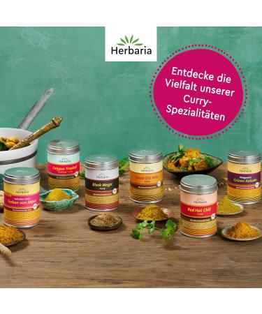 Herbaria Colors of Jaipur Bio 80g - Organic Curry Spice Mix for Indian Dishes in Sustainable Aroma Protection Box - Buy Online on GoSupps.com